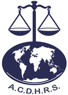 ACDHRS crest — scales of justice above a globe